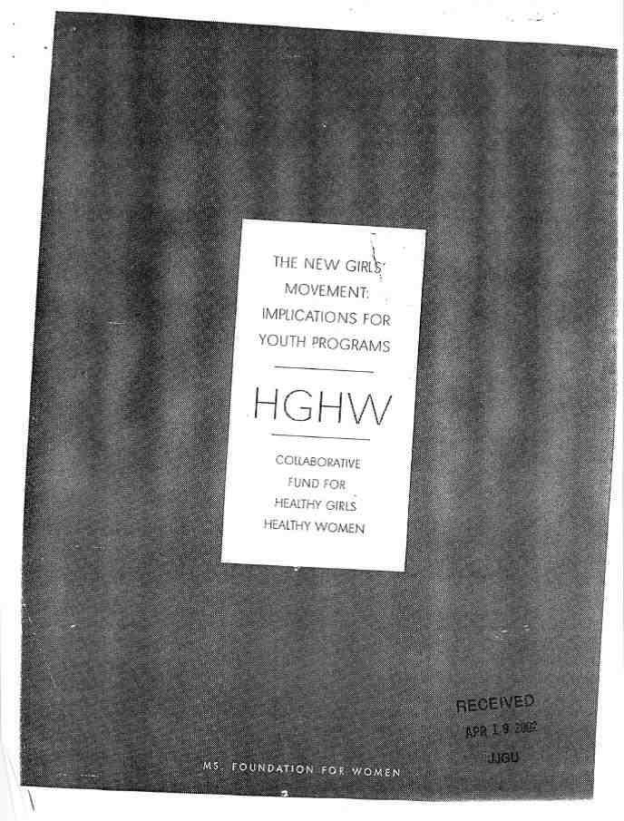 The New Girls Movement: Implications for Youth Programs